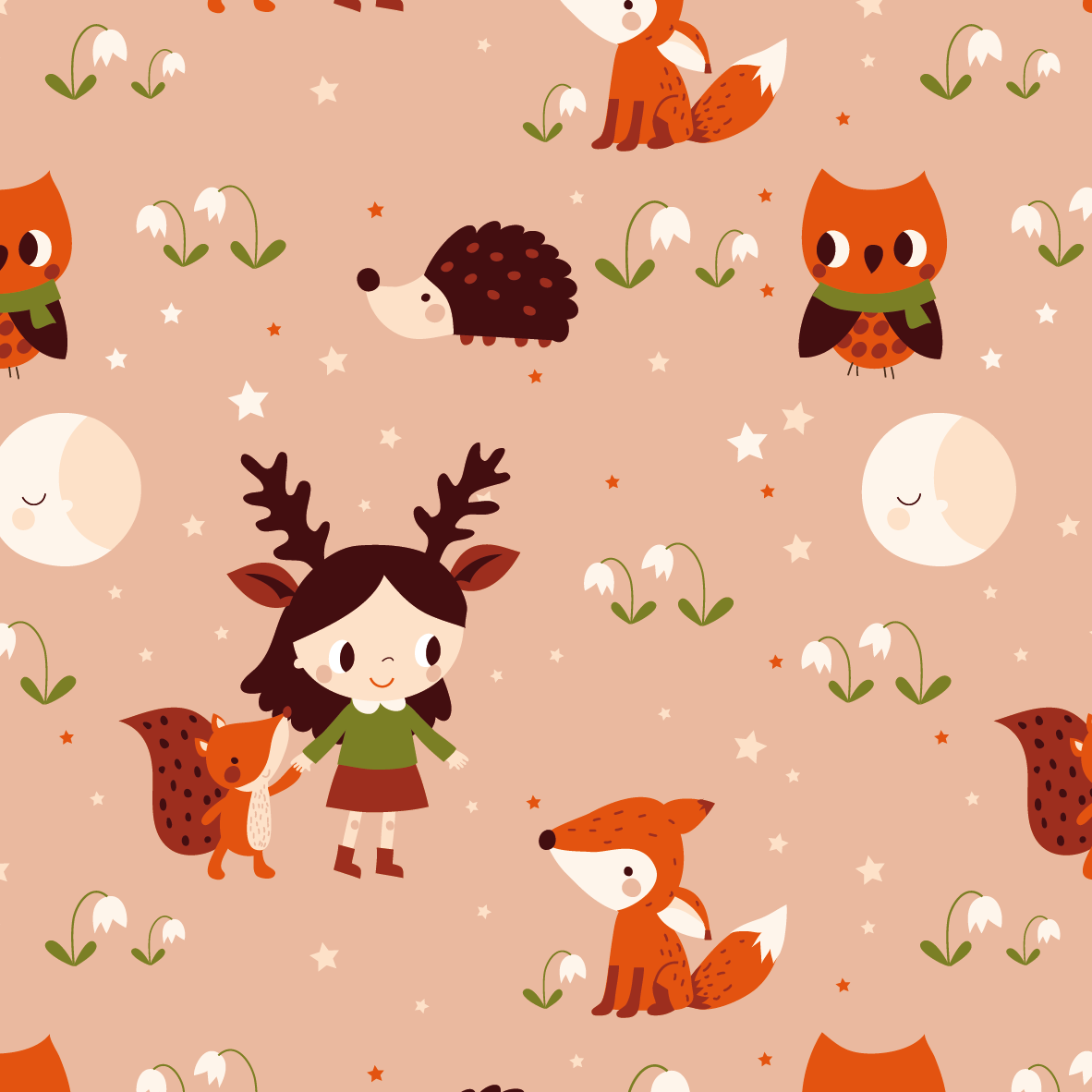 Stof Deer Girl