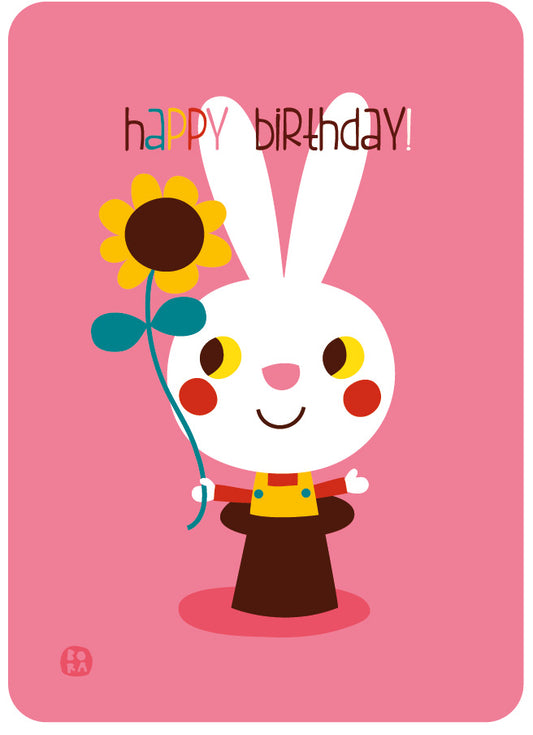 Happy Birthday cards - set van 4 postkaarten