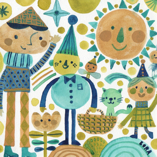 Sunny Days - kunstwerk op hout