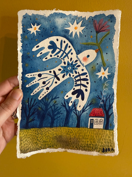 Aquarelle - Whispers of the white dove