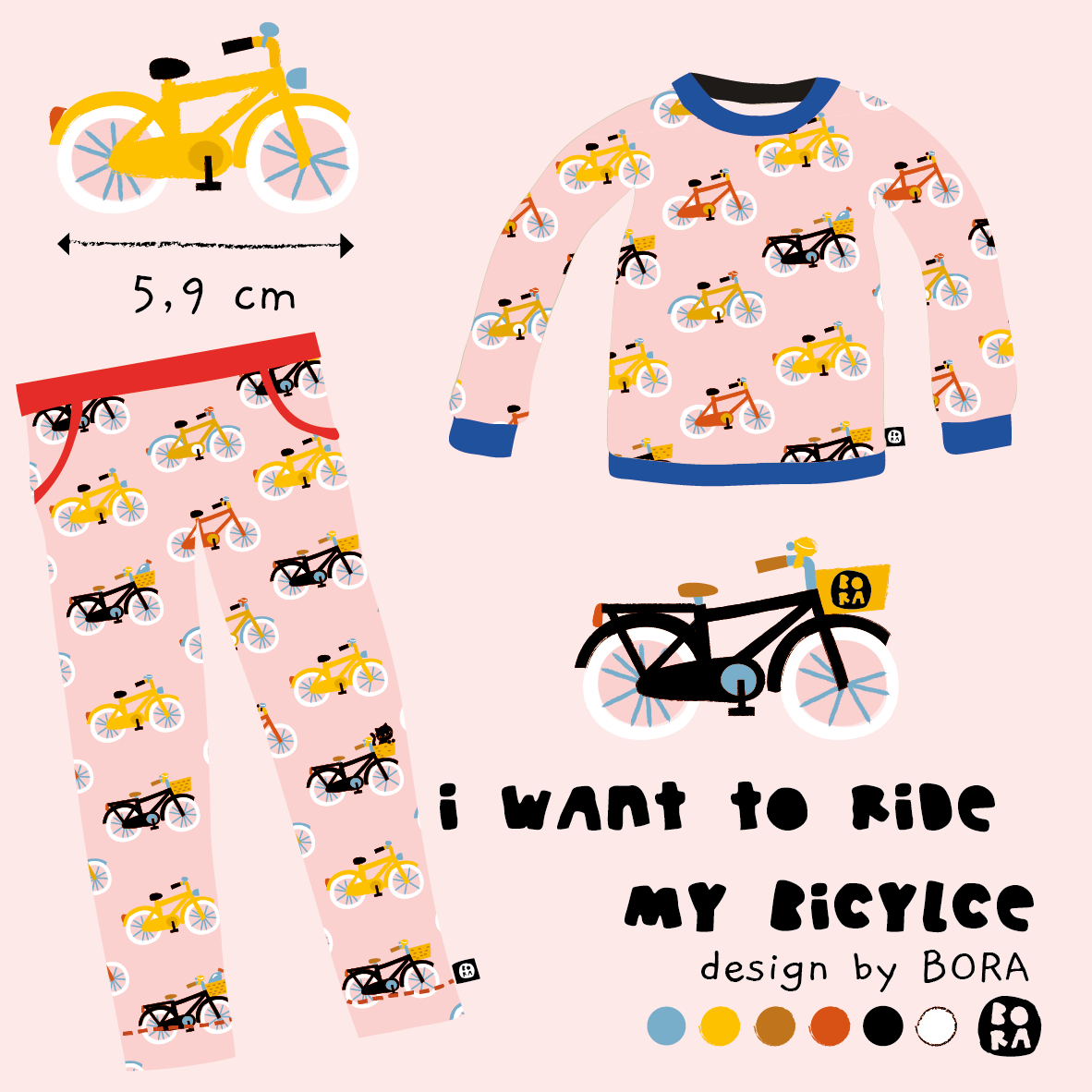 Stof happy bicycle
