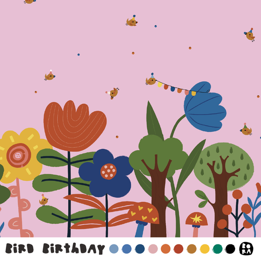 Stof Paneel Bird Birthday