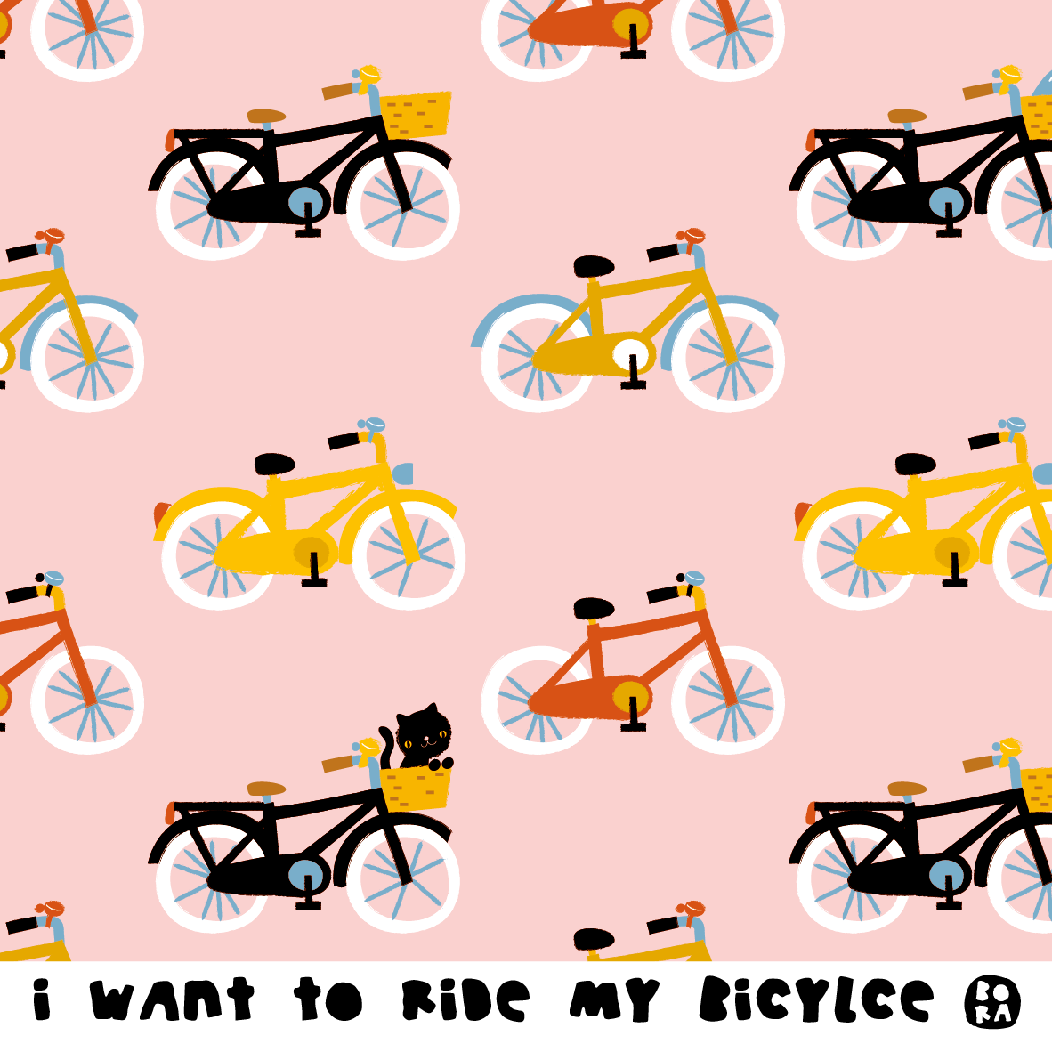 Stof happy bicycle
