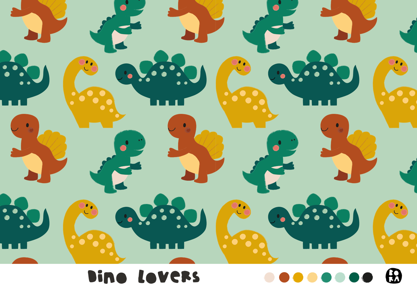 Stof dino lovers