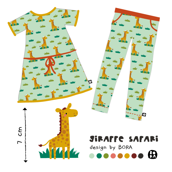 Stof Giraffe Safari
