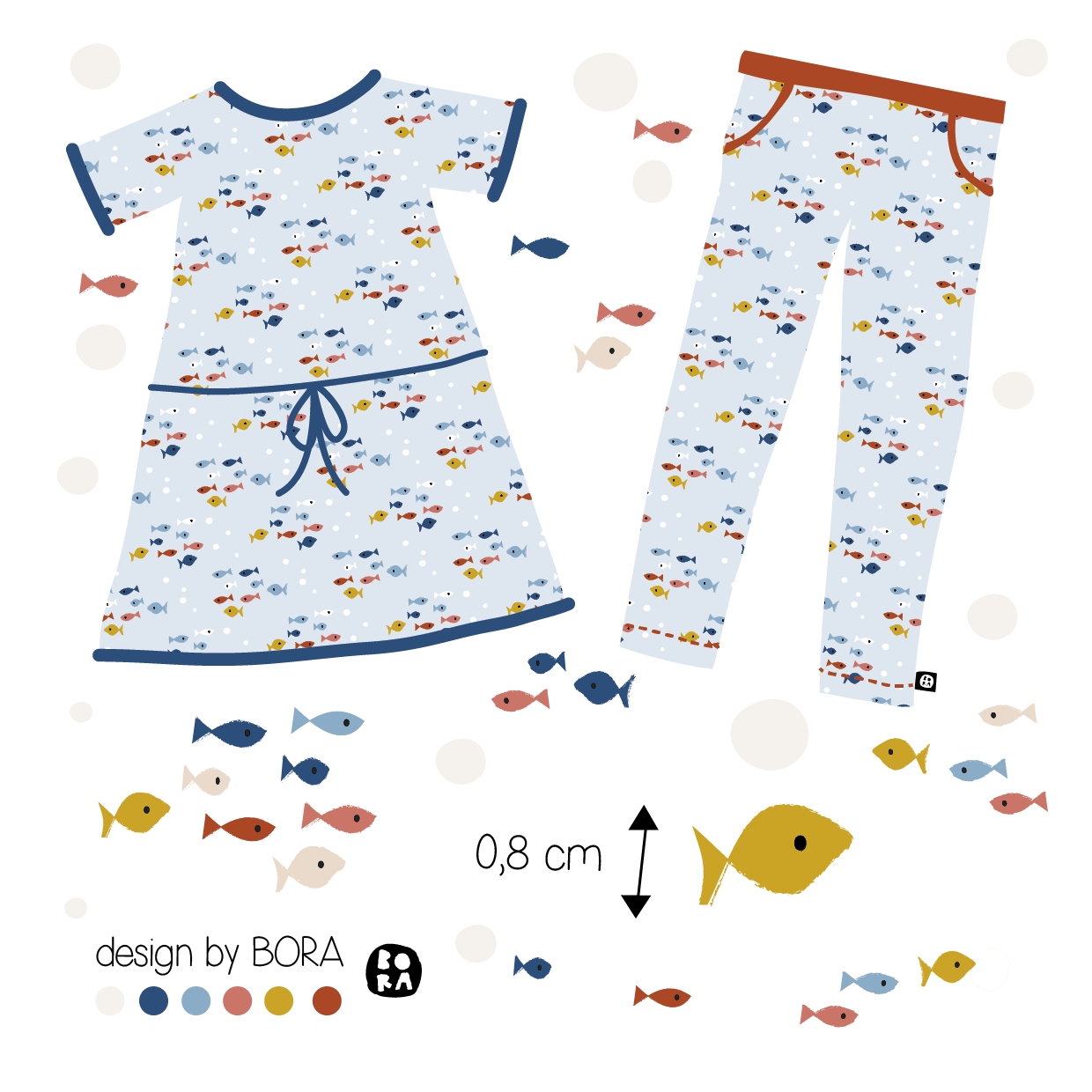 Stof Little Fish