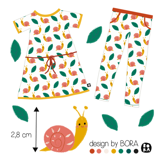 Stof Snails and leaves