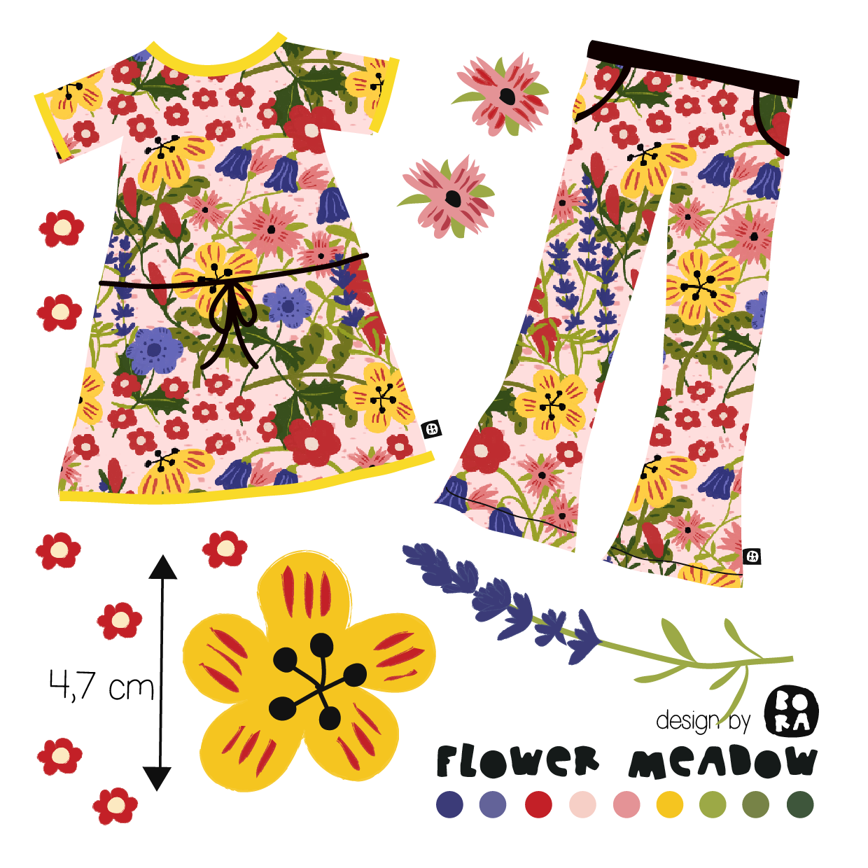 Stof Flower meadow