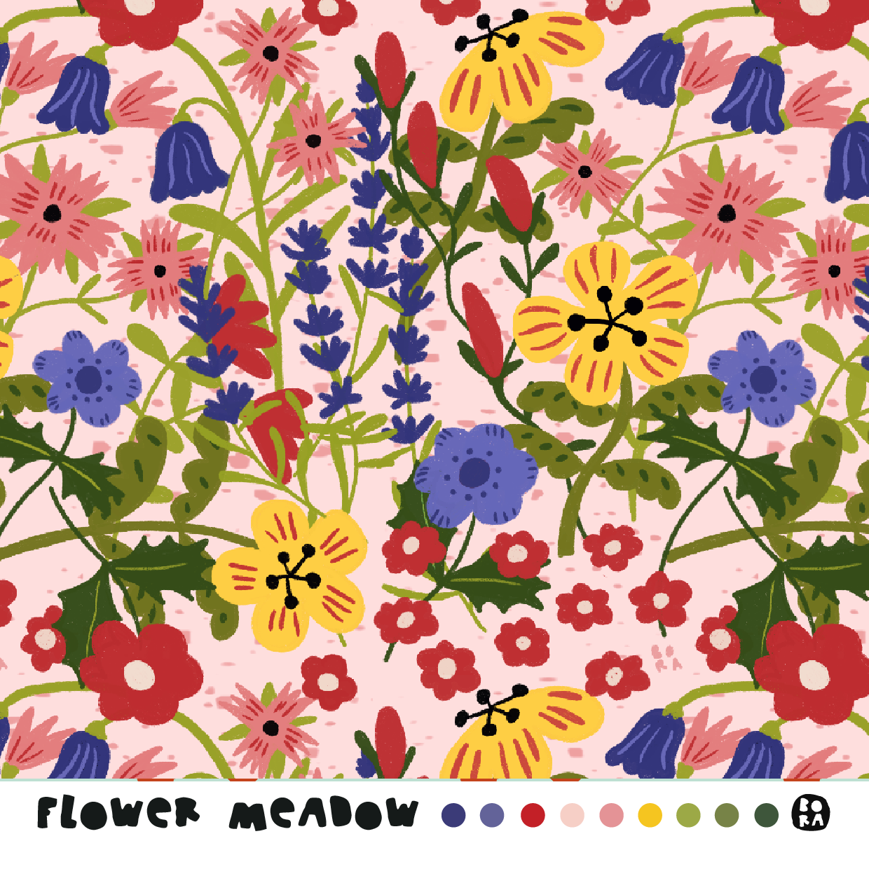 Stof Flower meadow