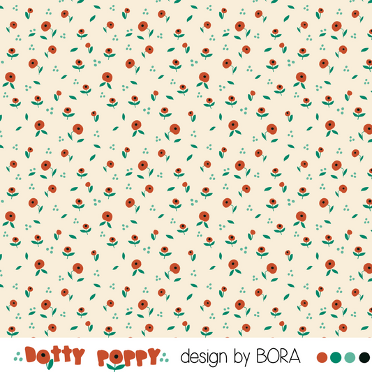 Stof Dotty poppy
