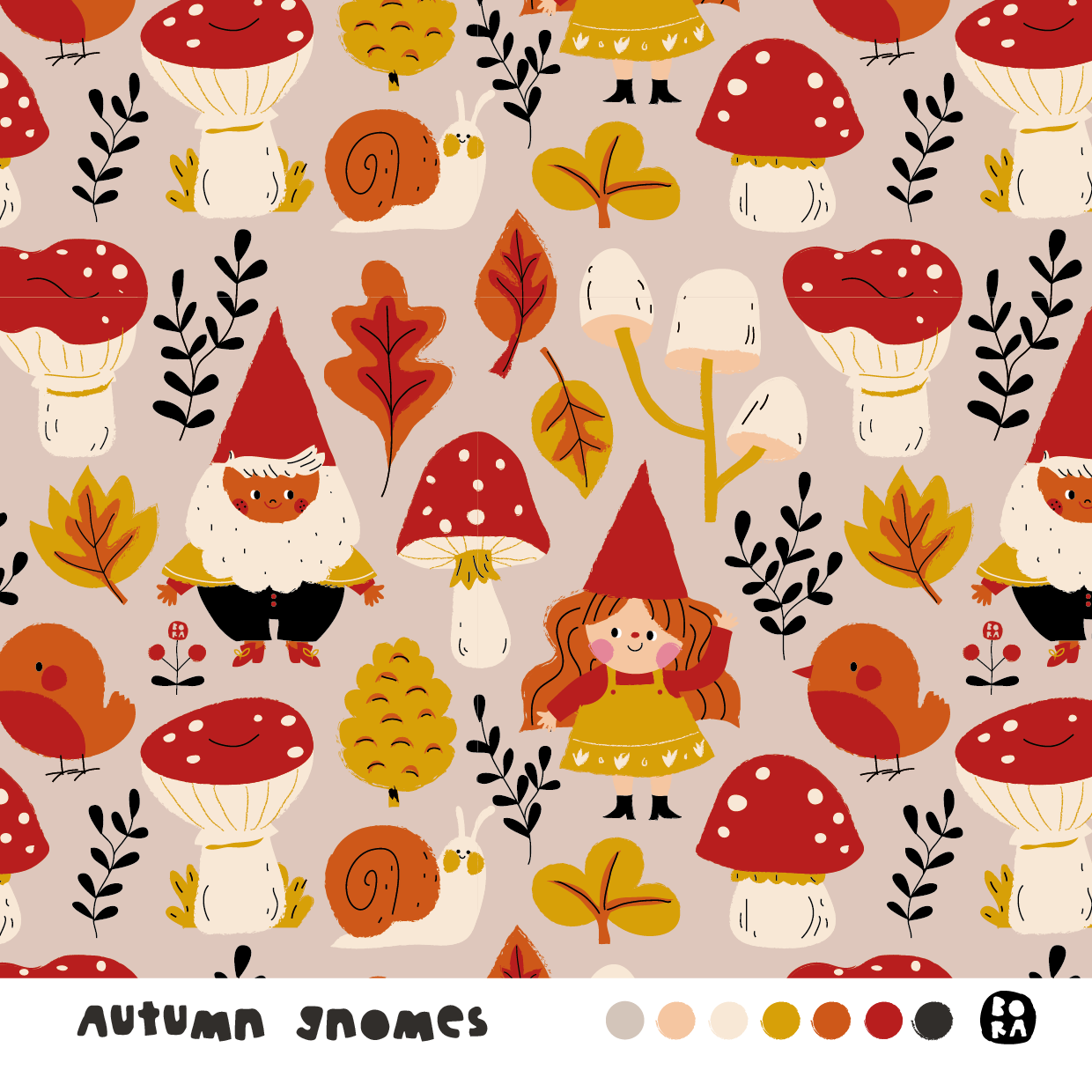 Stof Autumn Gnomes