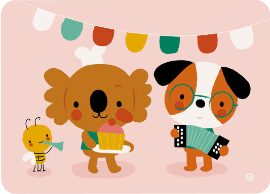 cupcake party- postkaart