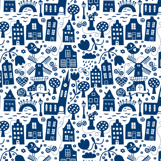 Stof Delfts Blauw
