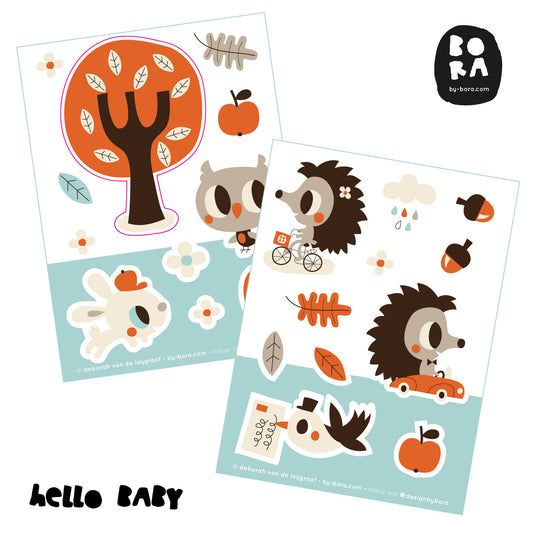 Stickers- Hetty en Henry hedgehog
