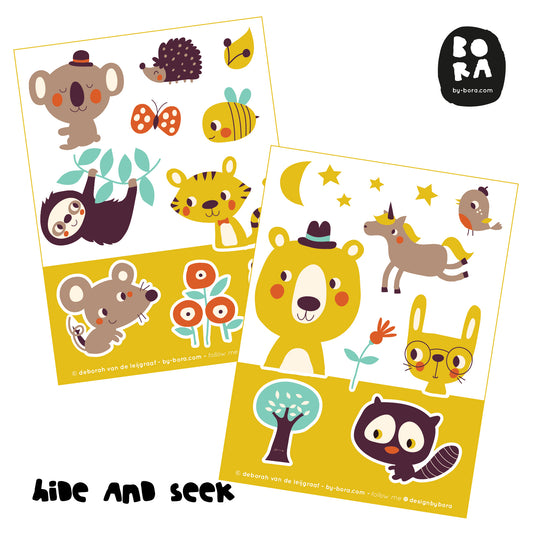Stickers- Hide and Seek- dieren