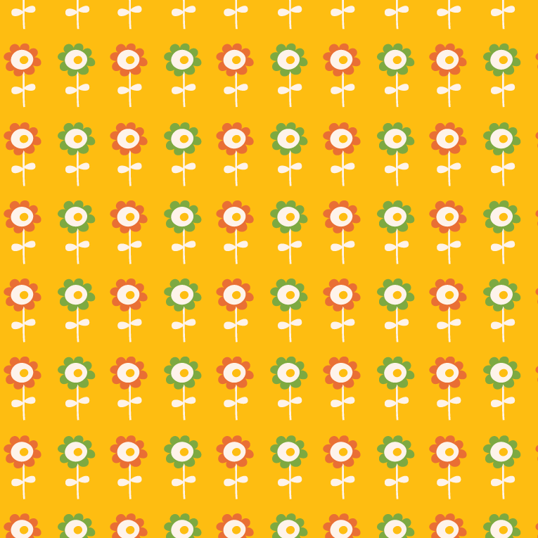 Stof flowers yellow