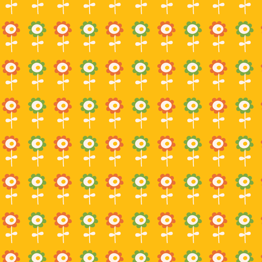 Stof flowers yellow