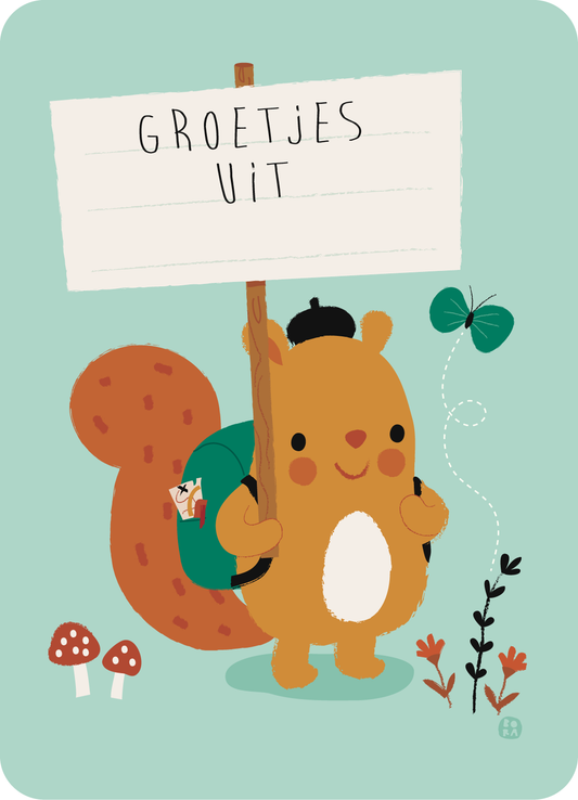 Groetjes uit.... - postkaart