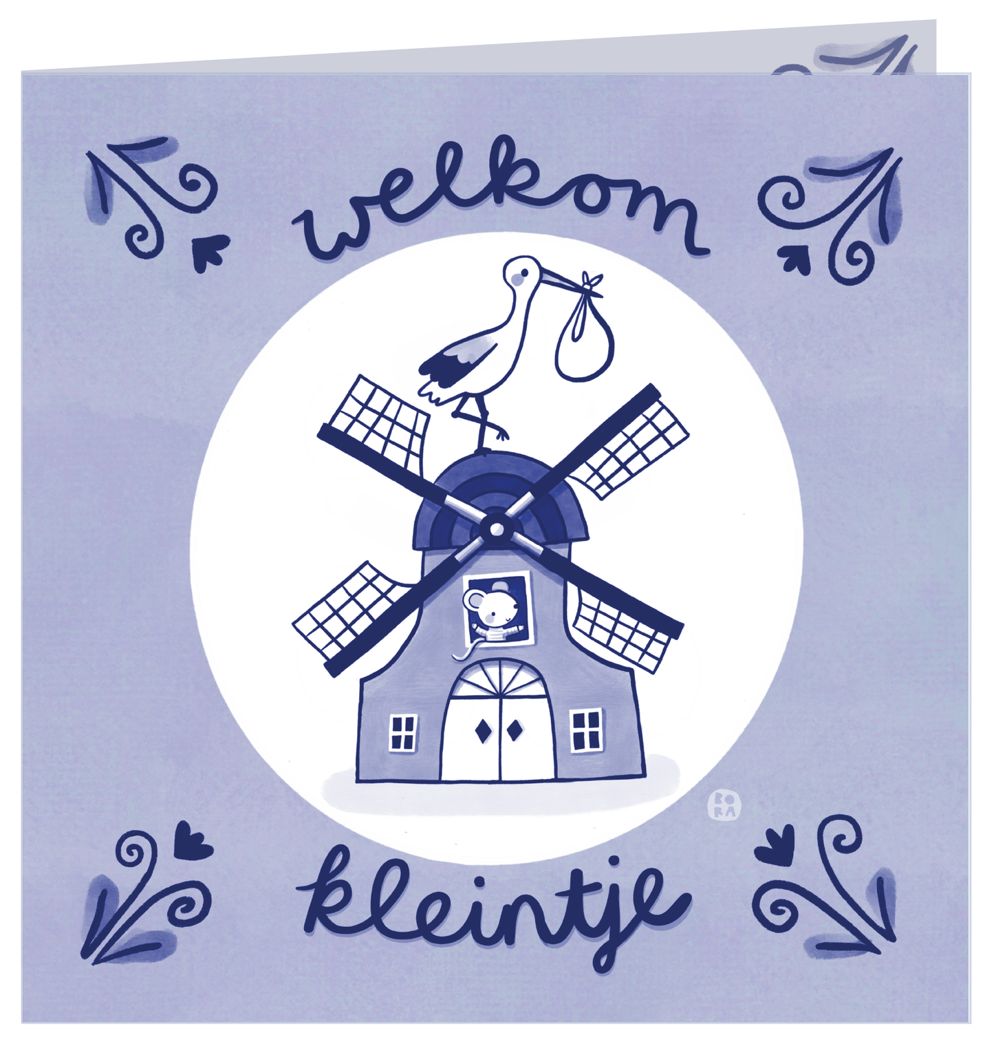 Welkom Kleintje - wenskaart met envelop
