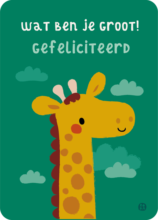 Wat ben je groot! - Giraf - postkaart