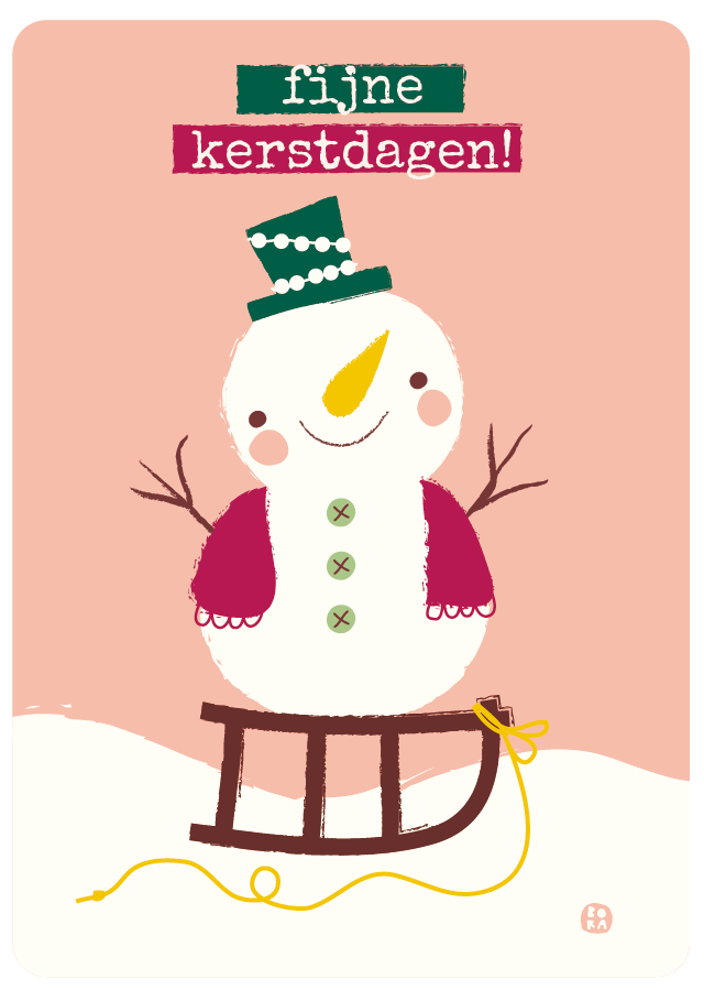 Kerstkaarten set van 6 stuks