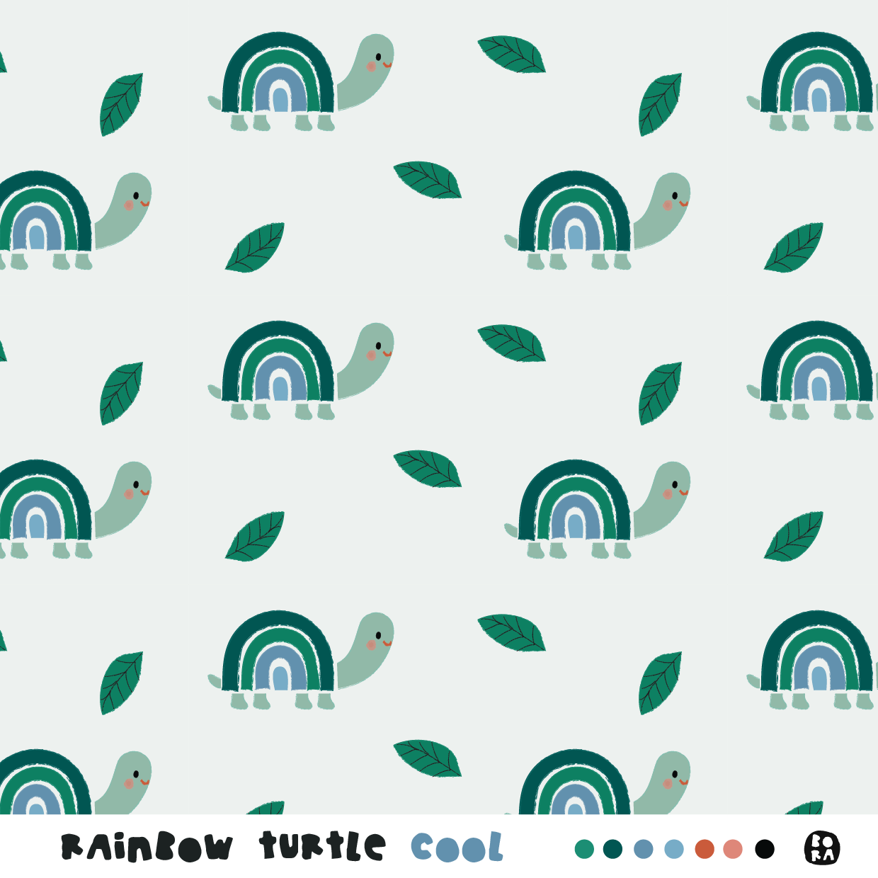 Stof Rainbow turtle Cool