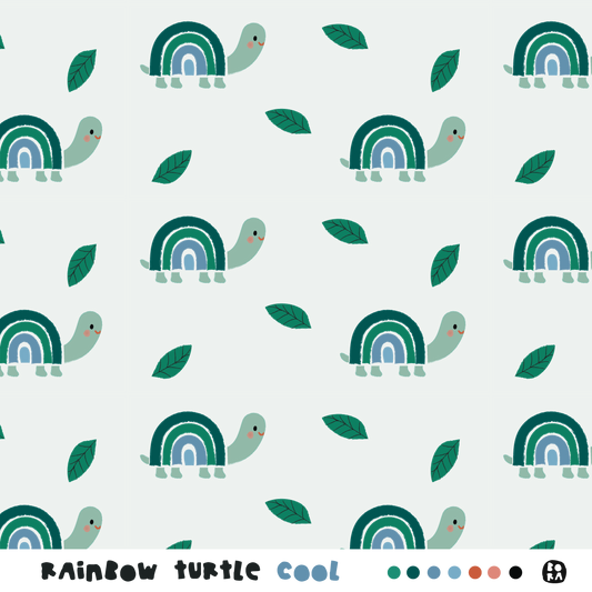 Stof Rainbow turtle Cool