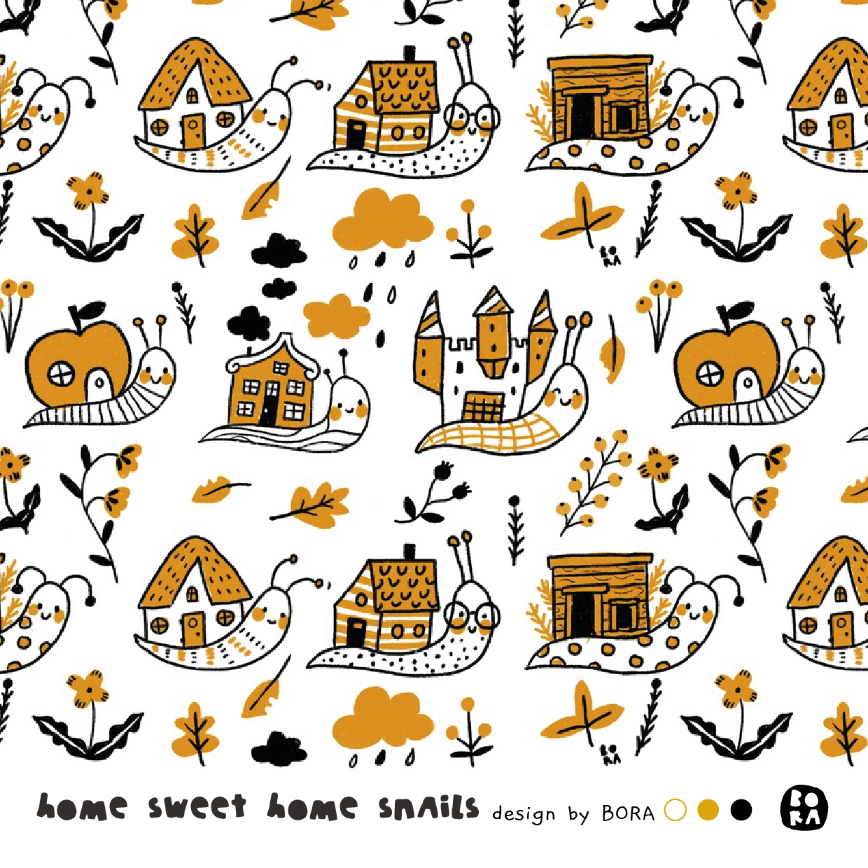 Stof sweat home snails