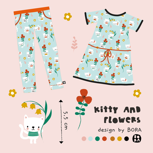 Stof Kitty and flowers