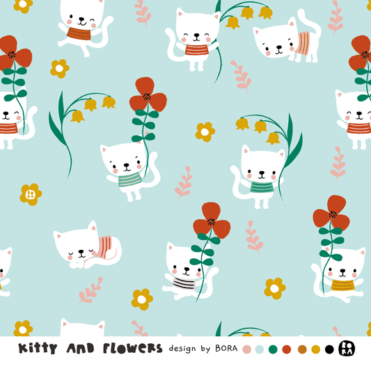 Stof Kitty and flowers