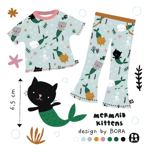 Stof Mermaid Kittens