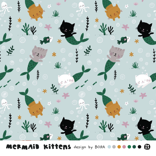 Stof Mermaid Kittens
