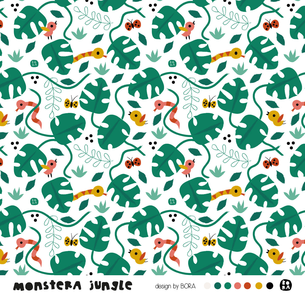 Stof Monstera Jungle