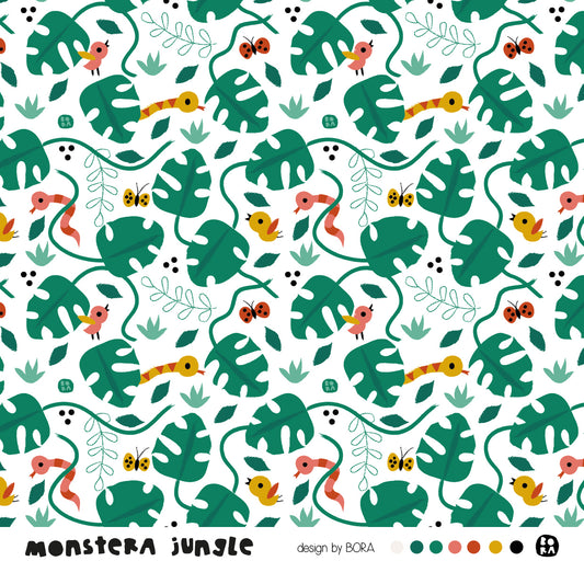 Stof Monstera Jungle
