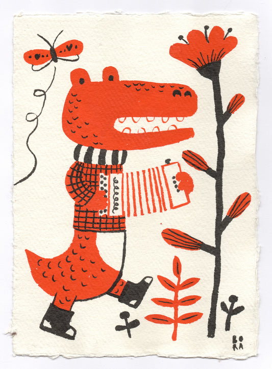 Musican friends - Crocodile with accordion