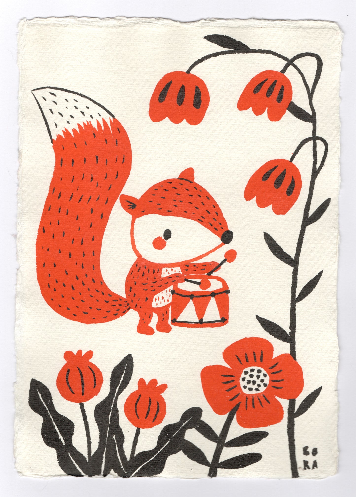 Musican friends - squirrel with drum