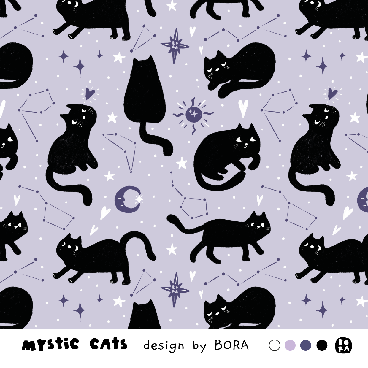 Stof Mystic Cats