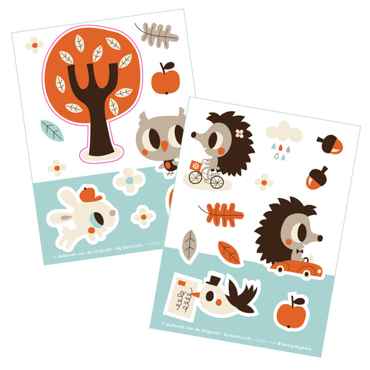 Stickers- Hetty en Henry hedgehog