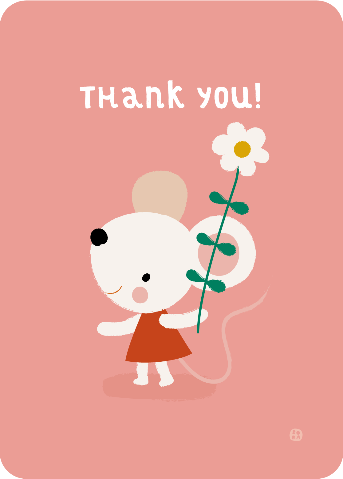 Thank you - mouse - postkaart