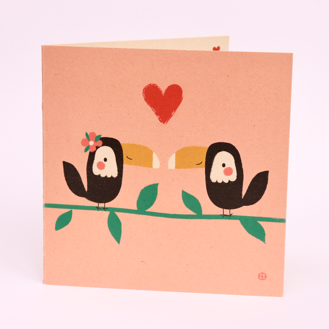Toekans - Liefde - gevouwen wenskaart met envelop