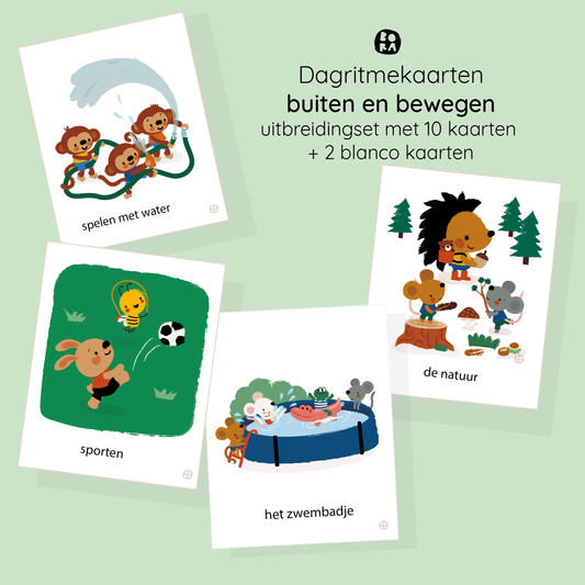 Dagritmekaarten - Buiten en bewegen - uitbreidingsset -Digitaal product PDF