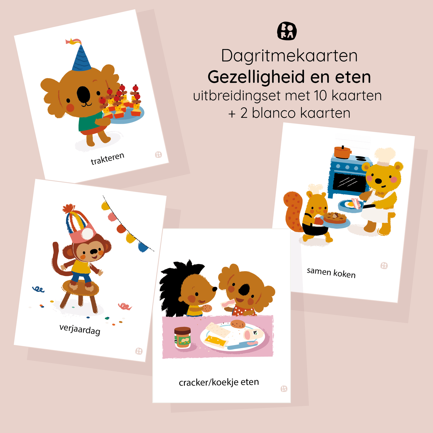 Dagritmekaarten - Eten en Gezelligheid - uitbreidingsset -Digitaal product PDF