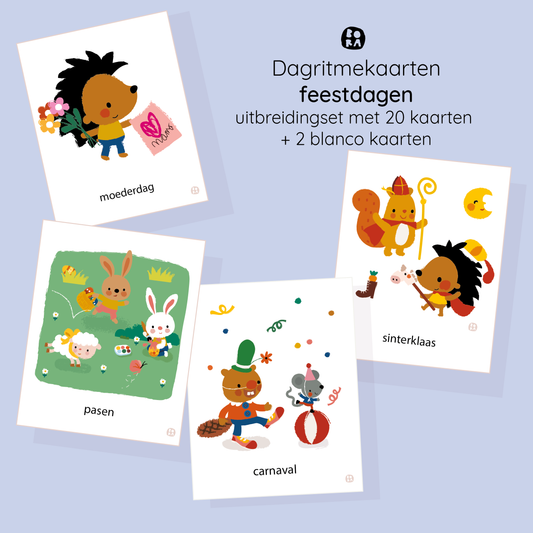 Dagritmekaarten - Feestdagen - uitbreidingsset -Digitaal product PDF