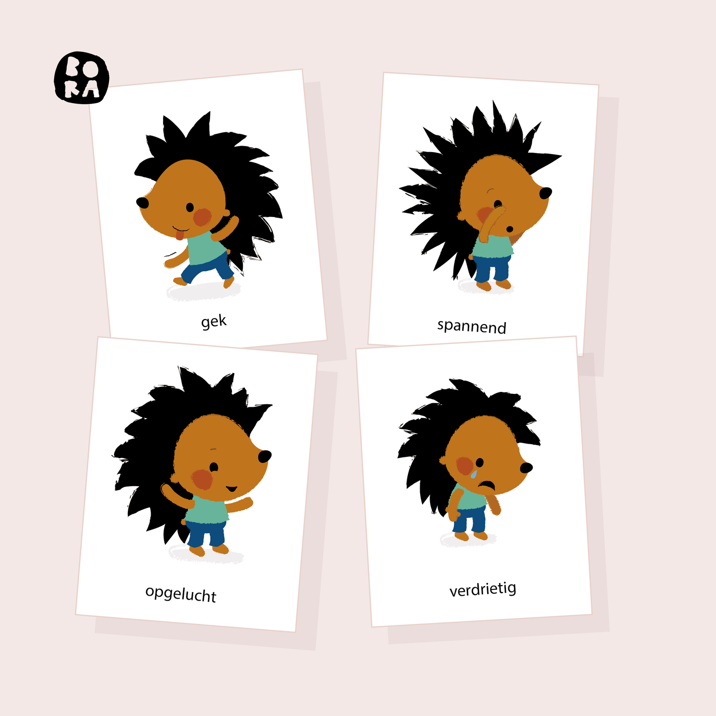 Emotie kaarten 10 kaarten PDF download